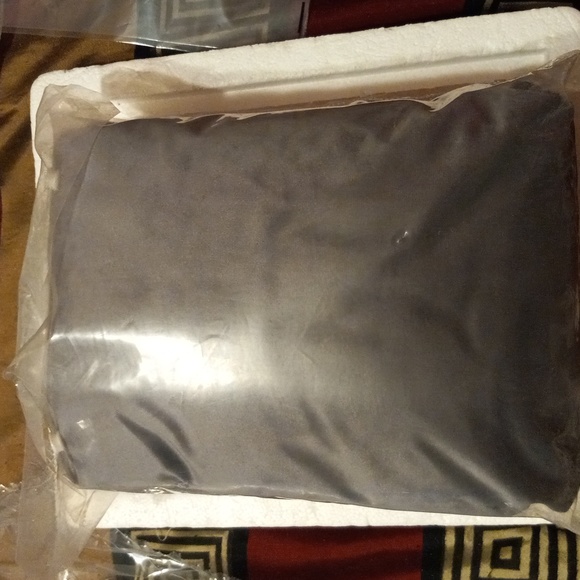 510 design 2 pc window panel set 37W  inch x 95L gray new open pack oeko tex - Picture 2 of 3